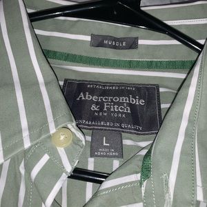 Abercrombie & Fitch Co. Sage Green Button Down Shirt